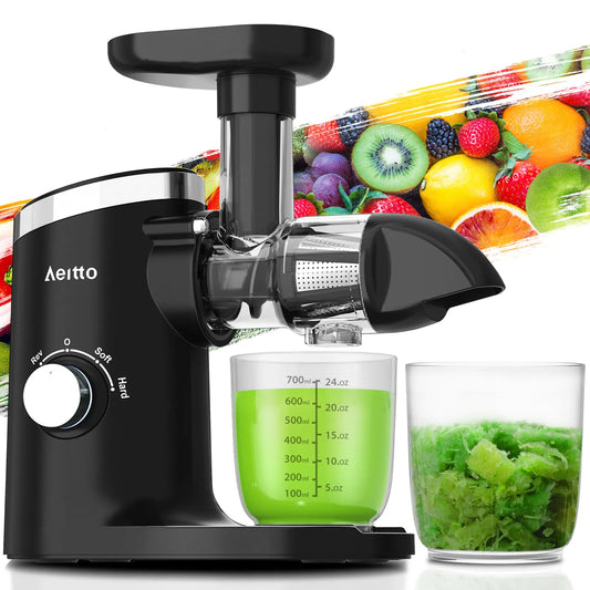 Aeitto Reverse Function Cold Press Juicer, Black